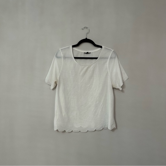 TOPSHOP scalloped hem tee - Picture 1 of 2